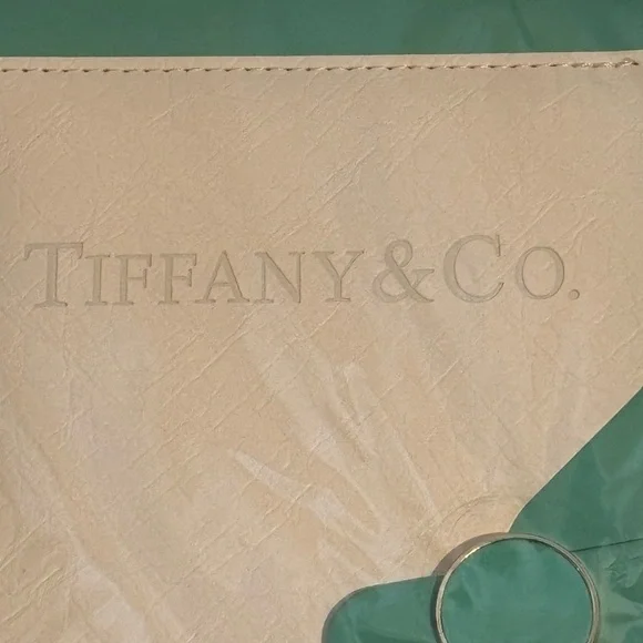 🔷🔹Tiffany & Co. Cream and Green Leather Accessory - Picture 2 of 13